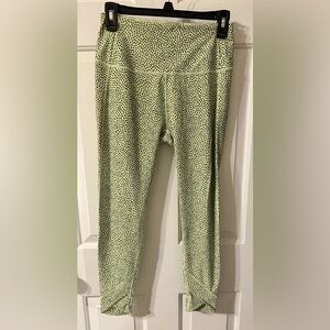 Calia 7/8 high waisted leggings, greens with black print. Size medium.